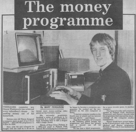 Scan of Coventry Evening Telegraph with photograph and text reproduced below